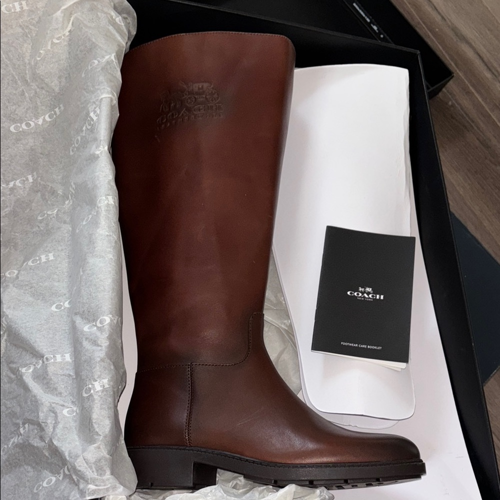Coach Brown Leather Knee-High Boots